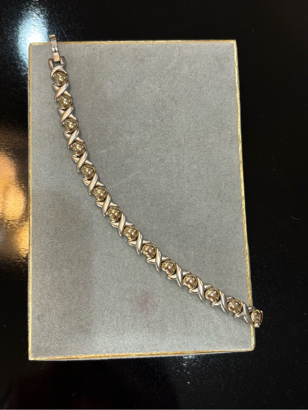 Vintage gold silver tone bracelet